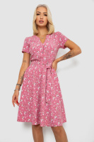 Сукня софт з принтом, колір темно-пудровий, 230R0032