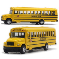 Модель автомобиля School bus 1:64. Игрушечная машинка Школьный автобус. Металлическая инерционная машинка