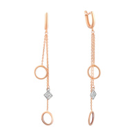 Золотые серьги CatalogSilver с фианитами 0.08ct (2074076)