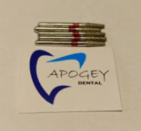 Стоматологические алмазные фрезы боры CR-21F ApogeyDental 5 шт/уп в мягкой упаковке (красная серия)