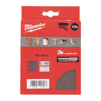 Сітка шліфувальна PG Mesh HL MILWAUKEE, 115х107мм, зерно 180, (10шт)