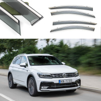 Дефлектори вікон VW Tiguan 17- П/K скотч «FLY» (нерж. сталь 3D) BVWTG1723-W/S (128-129)