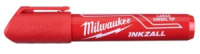 Маркер для будмайданчика INKZALL MILWAUKEE, великий (L), червоний (48223256) (12шт.)