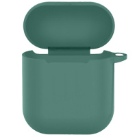 Силіконовий футляр New з карабіном для навушників Airpods 1/2, Зелений / Pine green - купити в SmartEra.ua