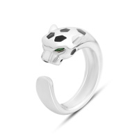 Серебряное кольцо CatalogSilver с фианитами, емаллю, вес изделия 8,61 гр (2152330) 18 размер