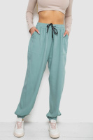 Штани жіночі катонові, колір оливковий, 244RLE-075