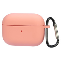 Чехол силиконовый с карабином для Apple AirPods Pro 2 цвет  10 розовый Люкс