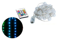 Гирлянда USB «Шарик» мультицвет 16 режимов с пультом 50Led х 5м (116459)