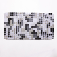 Антискользящий коврик на присосках для ванны и душа 65×35 (см) силиконовый Серый HP-42-47G