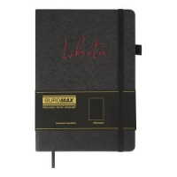 Блокнот діловий LIBRETA А5, 96л, чистий, обкладинка штучна шкіра, малиновий