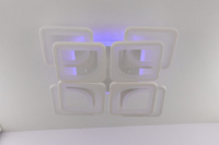 Люстра светодиодная потолочная LED светильник для квартиры на потолок лэд с пультом 25595 Белый 11х43х43 см.