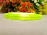 Атласная лента/ 0.6мм / 23 метра/ салатовый неон