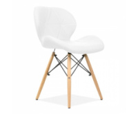 Стілець Стар м'який екошкіра біла