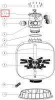 Кран шестиходовий для фільтрів Emaux V900C/V1000C/V1200C (2.5'', верхнє підключення)