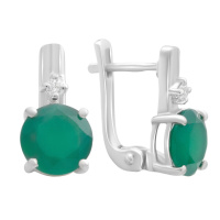 Серебряные серьги CatalogSilver с натуральным агатом 3.432ct (2189794)