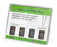 Штифты стекловолоконные конические прозрачные набор ассорти  20 шт