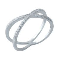 Серебряное кольцо CatalogSilver с фианитами, вес изделия 2,75 гр (1974957) 19 размер