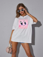 Жіноча футболка біла з мерчем | 61-055