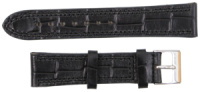 Шкіряний ремінець для годинника під крокодила Mykhail Ikhtyar Ш20 мм чорний