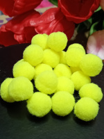 Помпоны «люкс» для творчества 1,5 см, 50 шт/салатовый неон