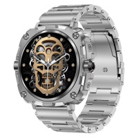 Розумний годинник Modfit Onyx Silver Steel з AMOLED дисплеєм та металевим ремінцем (SKU: 1077-0316)