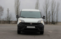 Кенгурятник WT022 Black (нерж) для Fiat Doblo II 2010-2022 гг
