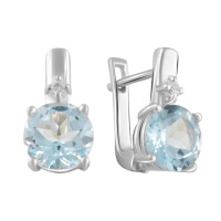 Серебряные серьги CatalogSilver с натуральным топазом 4.657ct (2089414)