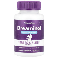 Комплекс для зняття стресу, без мелатоніну, Stress & Sleep Complex, Melatonin Free, Natures Plus, 60 капсул
