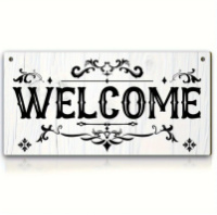 Табличка / постер «Добро Пожаловать / Welcome декор 10*20 см