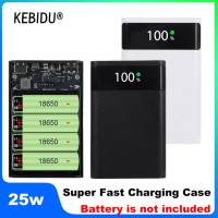 Корпус павербанку  пауербанк повербанку 25 ватт 4*18650 Power Bank акумуляторний подвійний USB Type-C зіндикацією з ліхтарем