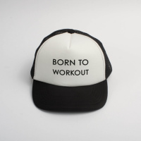 Кепка «Born to workout», Белый, английский