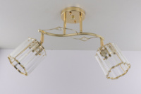 Люстра потолочная на 2 лампочки 9363/2-gd Золото 30х18х55 см.