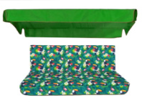 Комплект подушек для качелей водоотталкивающий eGarden TOUCAN GREEN 170x110x6 зеленый тент 120x200