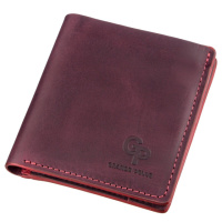 Оригинальное портмоне женское с накладной монетницей GRANDE PELLE 11225 Бордовое