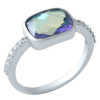 Серебряное кольцо CatalogSilver с мистик топазом, вес изделия 2,86 гр (1960899) 18 размер