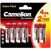 Батарейка Camelion AA LR6 Plus Alkaline * (4+2) (4+2LR6-BP)