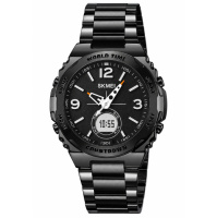Чоловічий годинник Skmei 2310BKBK Black-Black зі стрілково-електронним циферблатом та підсвічуванням