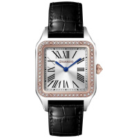 Жіночий годинник Guardo 012832-6 Silver-Rose Gold у класичному стилі з прямокутним корпусом