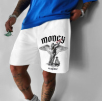 Білі чоловічі шорти з ДТФ