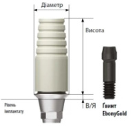 Выжигаемый абатмент с кобальт-хромовым основанием для корейских имплантов Inno, MegaGen (AnyOne), NeoBiotech