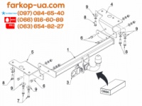 Тягово-сцепное устройство (фаркоп) Toyota Auris (hatchback) (2007-2012)