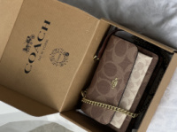 Сумка Coach Mini Klare Crossbody in Signature Canvas коричнево-молочний