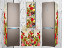 Дизайнерские наклейки на холодильник Премиум Шик