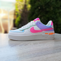 Nike Air Force 1 Shadow бежеві з малиною