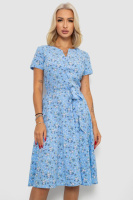 Сукня софт з принтом, колір блакитний, 230R1111
