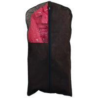 Чехол флизелиновый ORGANIZE для одежды с прозрачной вставкой длиной 120 см (серый)