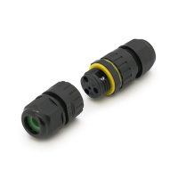 Кабельный соеденитель EW-M16-2P, под кабель 3,5-7 мм, 2P, 17.5A, 450V, Black