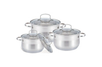 Набор посуды нержавеющий Maestro - 2,1 x 2,9 x 3,9 л (3 шт.) MR-3512-6M 1 шт.