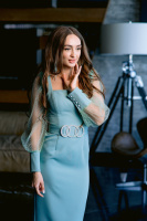 Коктейльна Сукня Об'ємний Рукав 23011 Шавлія