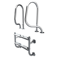 Сходи для басейну Aquaviva фігурні (2 сходинки), з двох частин, AISI-304